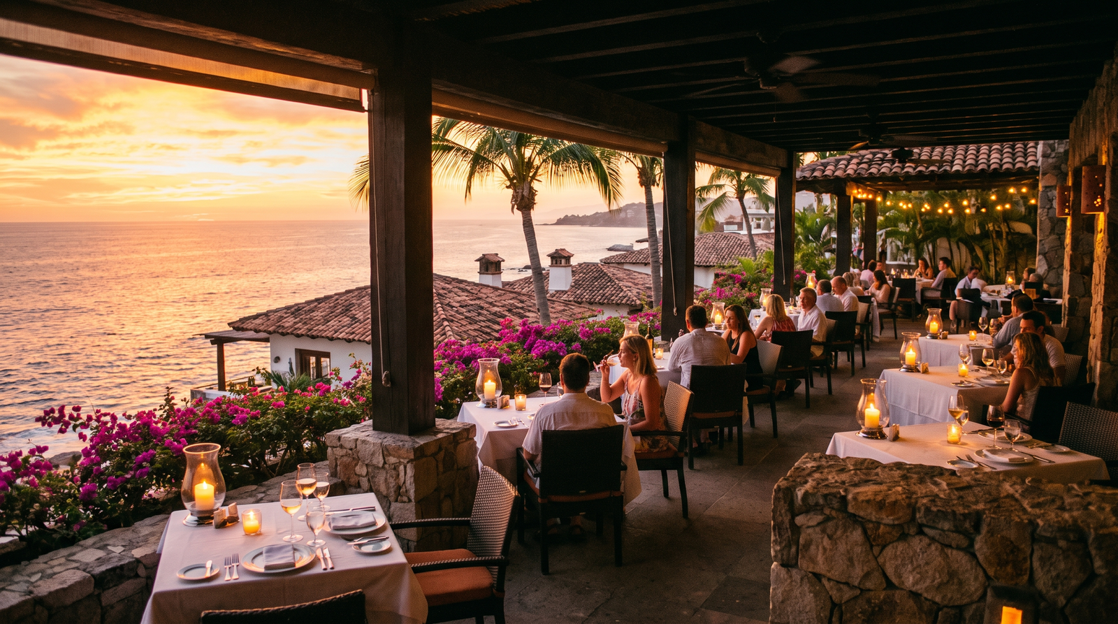 Coffee served at a café table in Puerto Vallarta